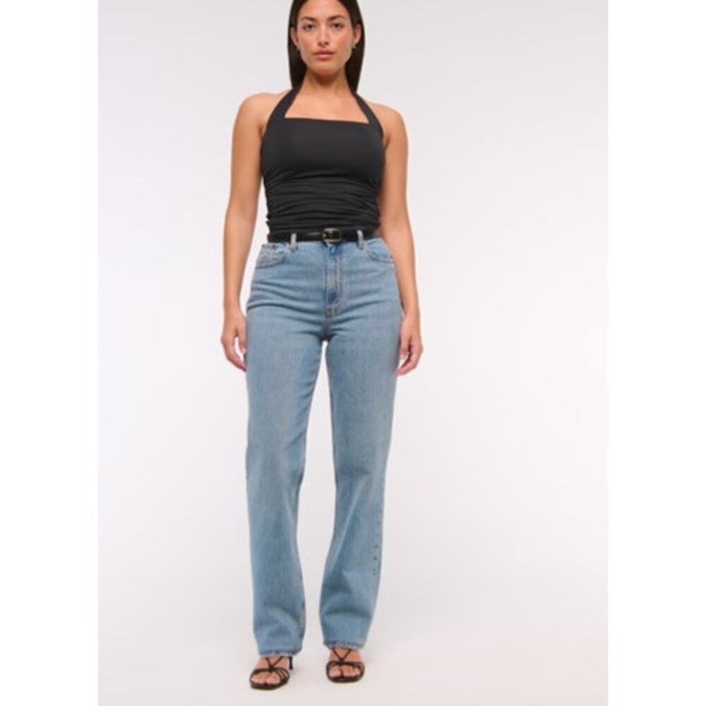 NWT Abercrombie & Fitch Womens Curve Love Vintage Straight High Rise Size 6